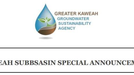 Kaweah Subbasin Returns to DWR