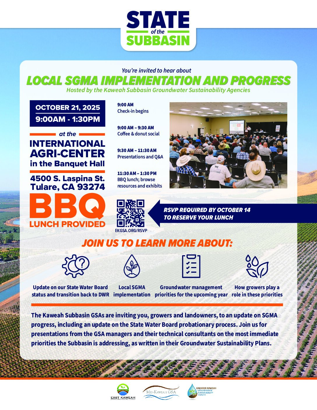 Join us at our Annual State of the Subbasin – October 21, 2025