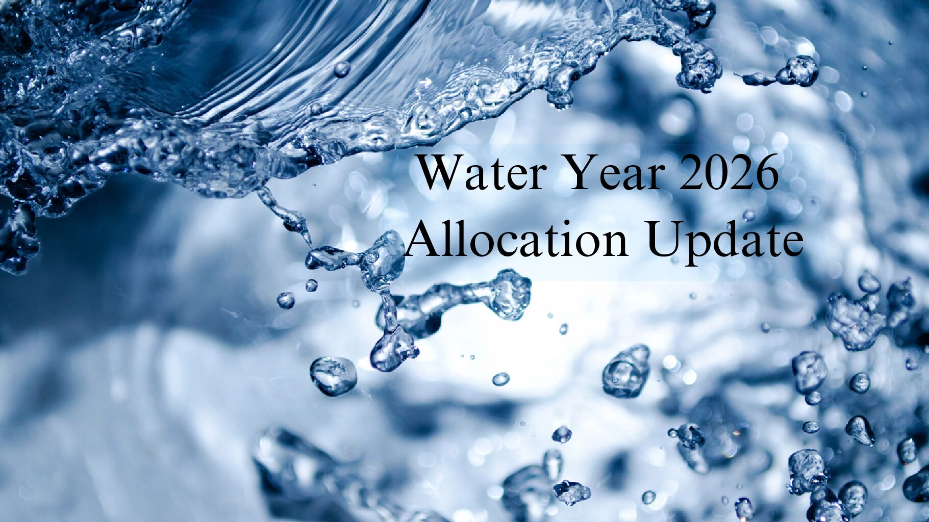 Welcome to Water Year 2026!